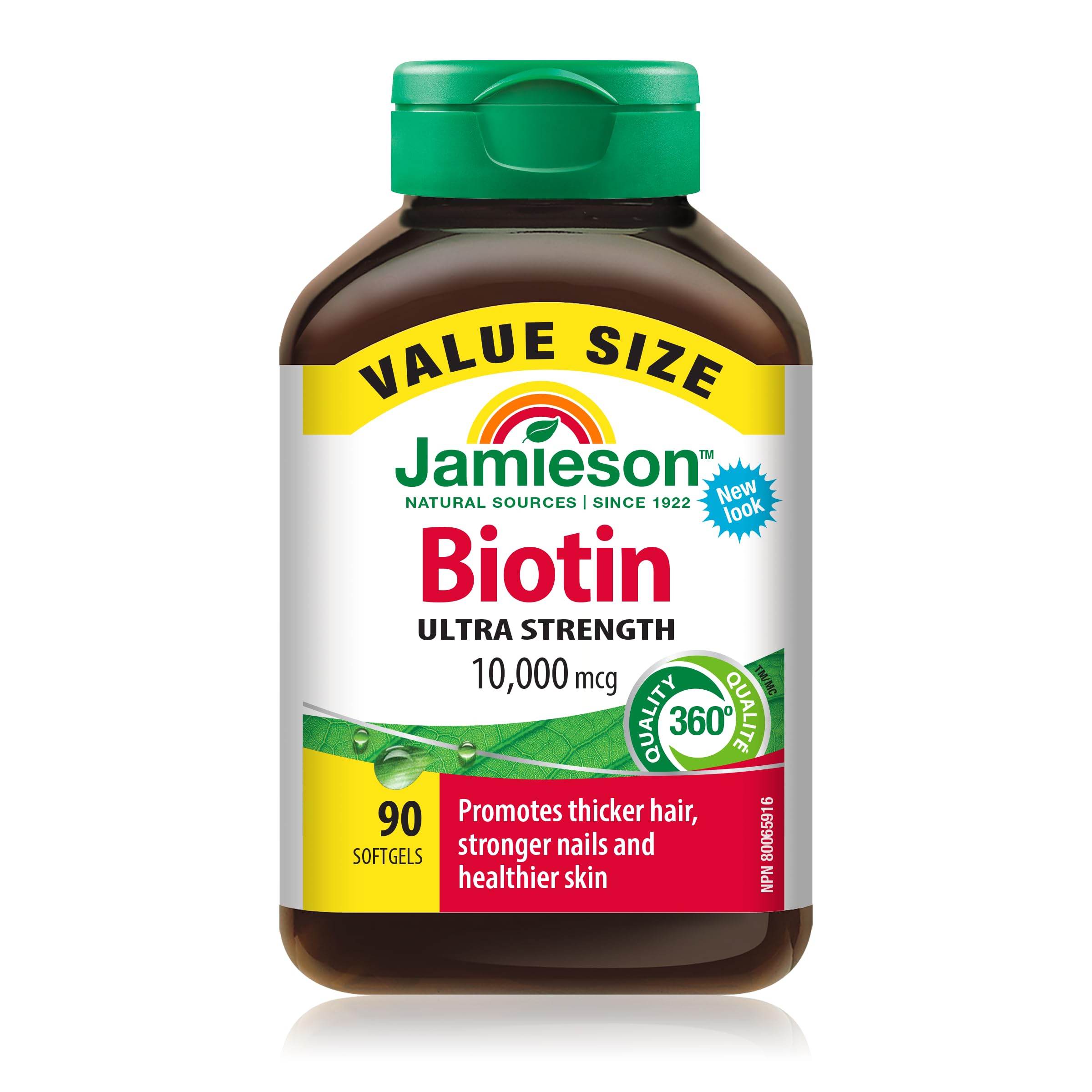 Jamieson Laboratories Biotin 10,000 mcg softgel front view