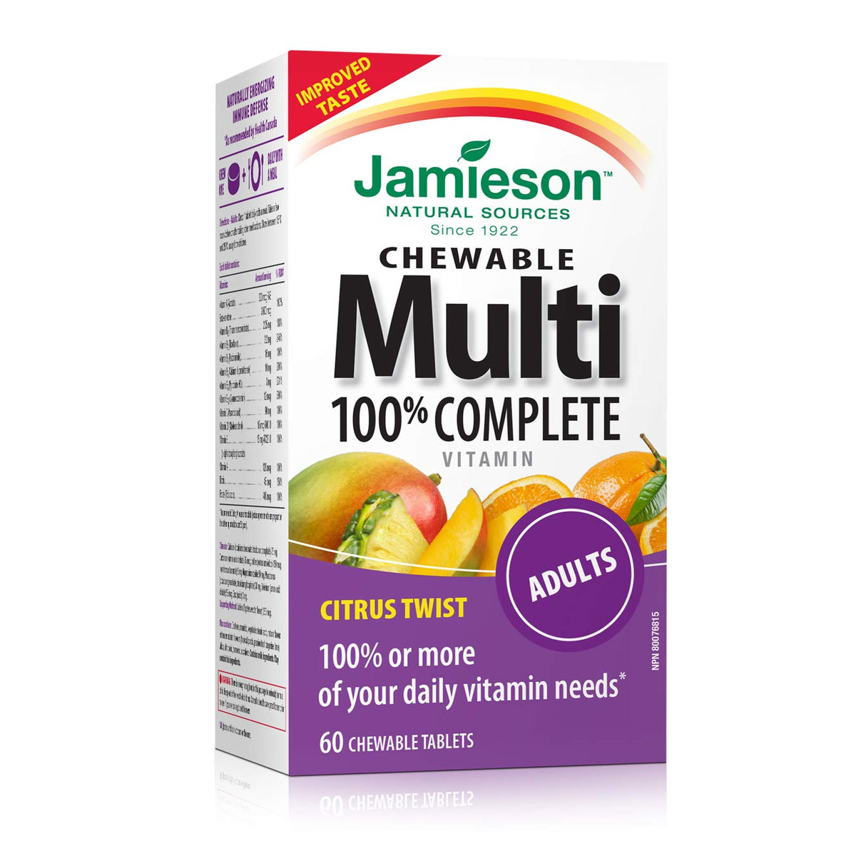 Jamieson Laboratories Chewable Multivitamin Citrus Twist front view