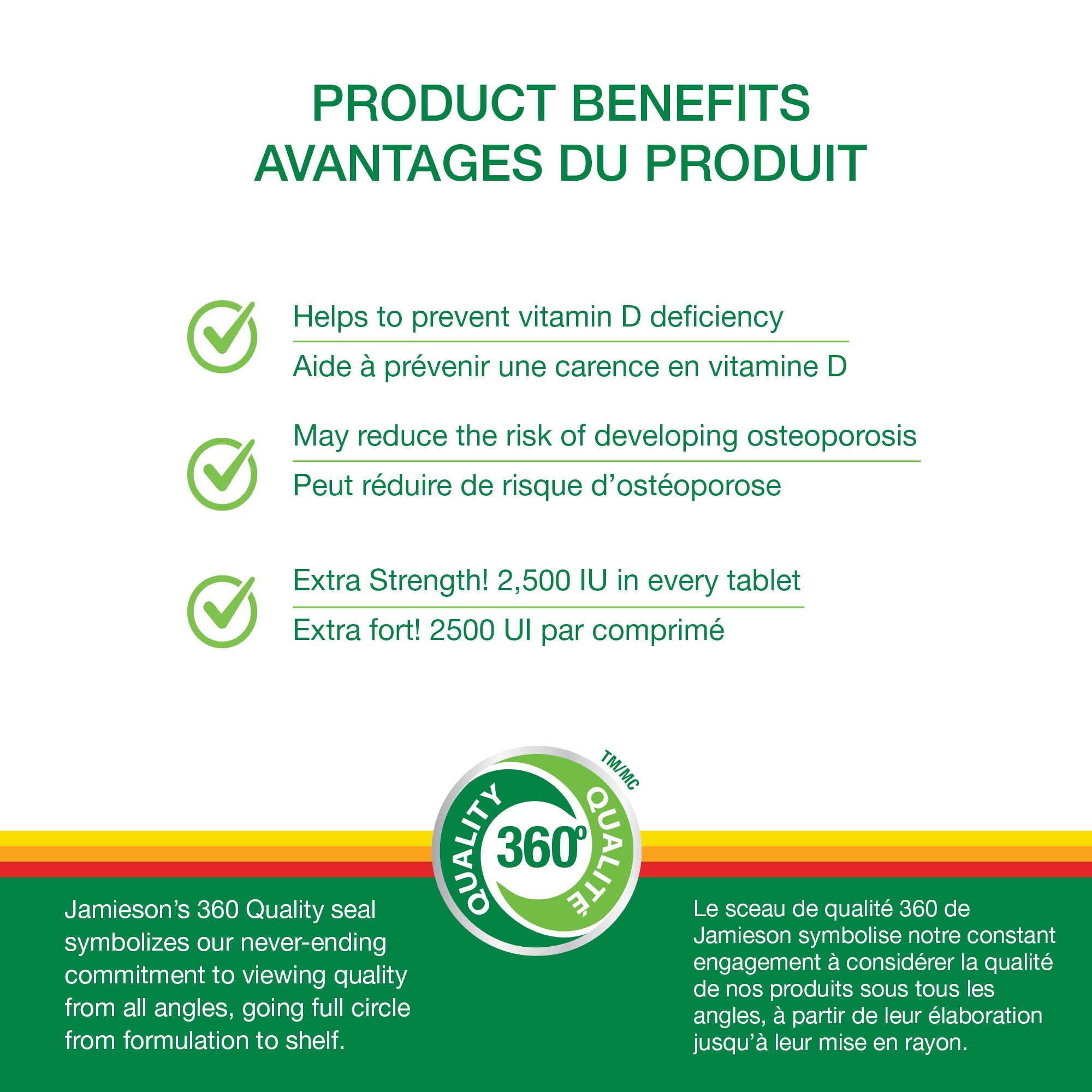 Jamieson Laboratories Extra Strength Vitamin D3 packaging