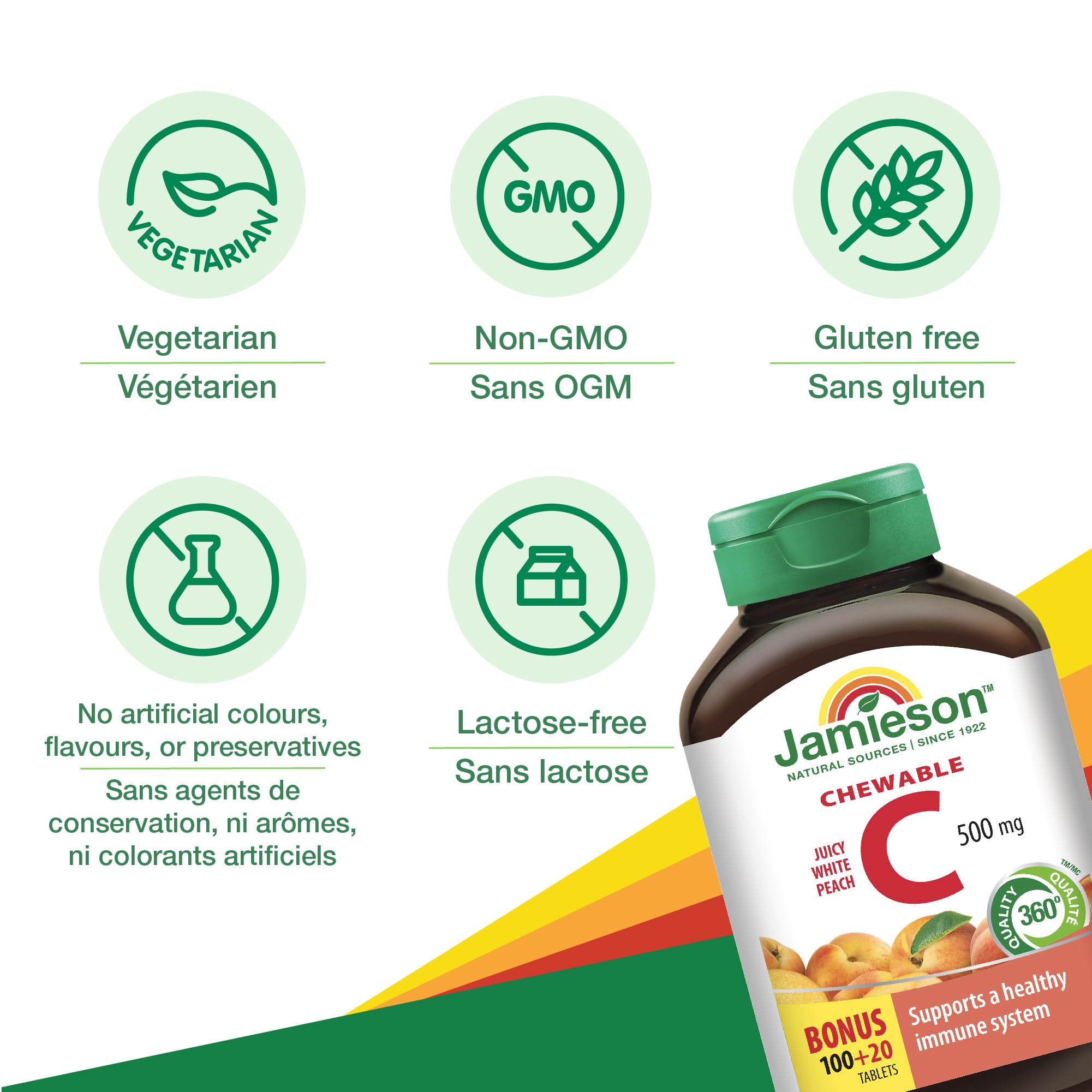 Jamieson Laboratories Vitamin C 160g supplement packaging