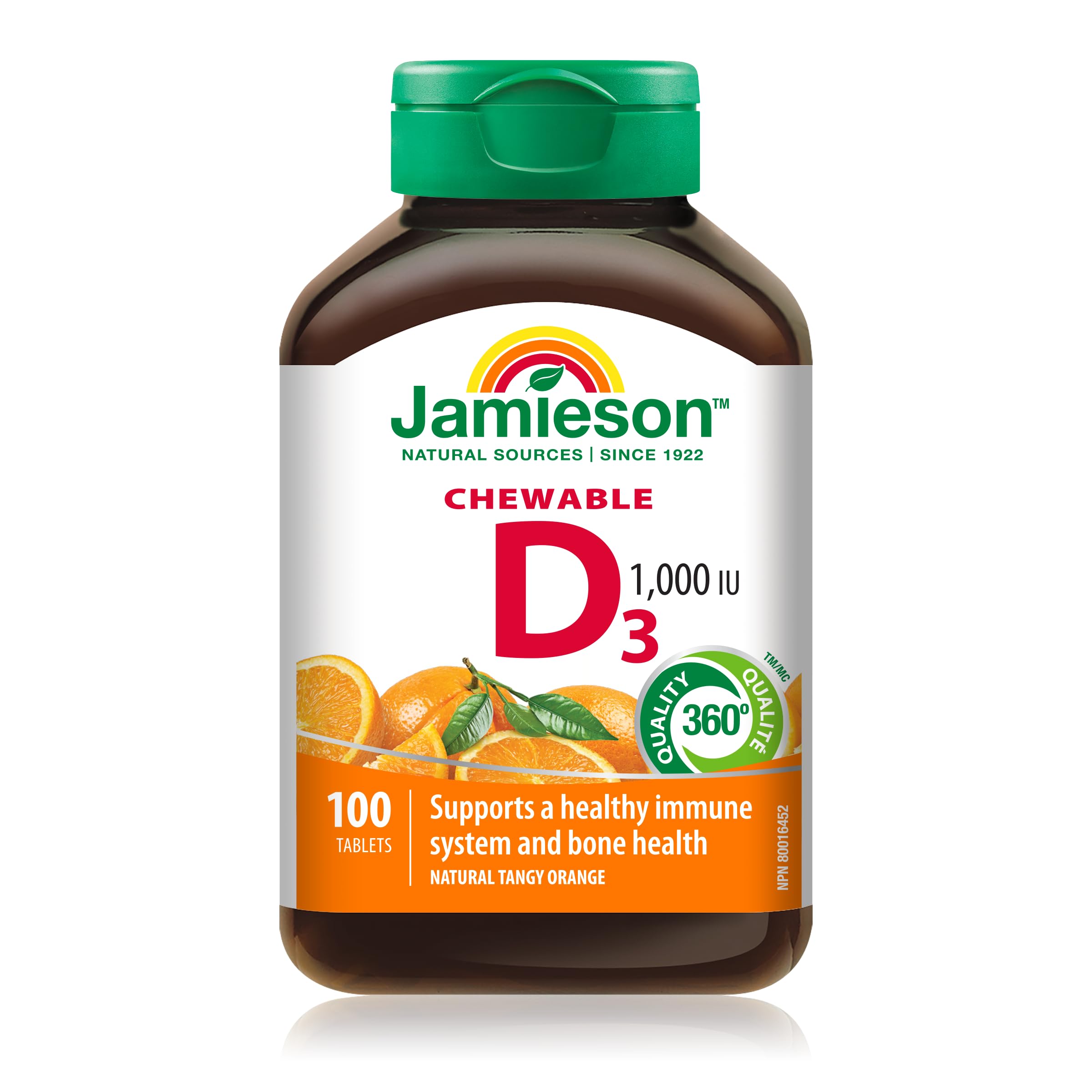Jamieson Laboratories Vitamin D3 Chewables 1000 IU front view