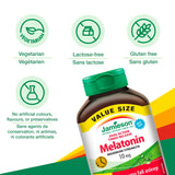 Jamieson Melatonin 10mg caplet ingredients list on packaging