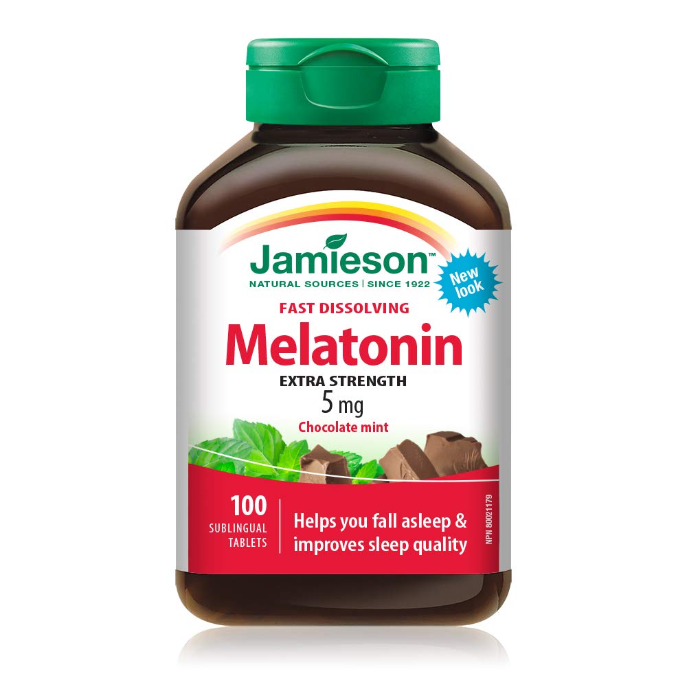 Jamieson Melatonin 5 mg Fast Dissolving Tablets front view