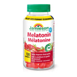 Jamieson Melatonin Gummies 410g front view with strawberry flavour