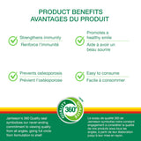Jamieson Vitamin D3 1000 IU supplement bottle side view