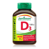 Jamieson Vitamin D3 1000 IU supplement tablets close-up