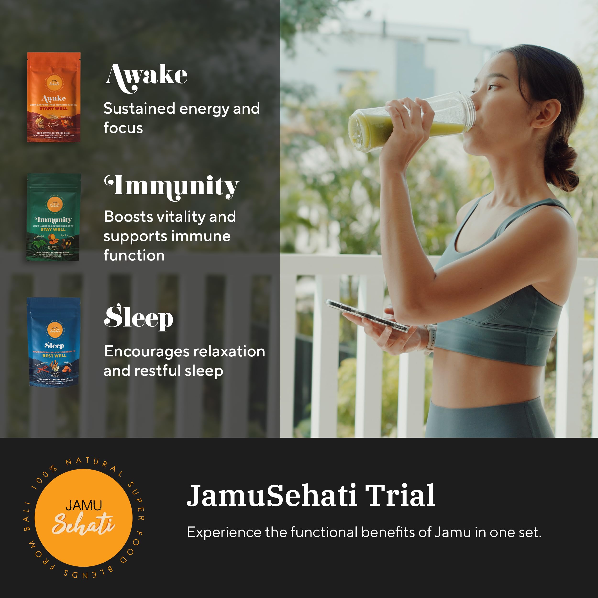 JAMUSEHATI daily wellness superfood blend sachet