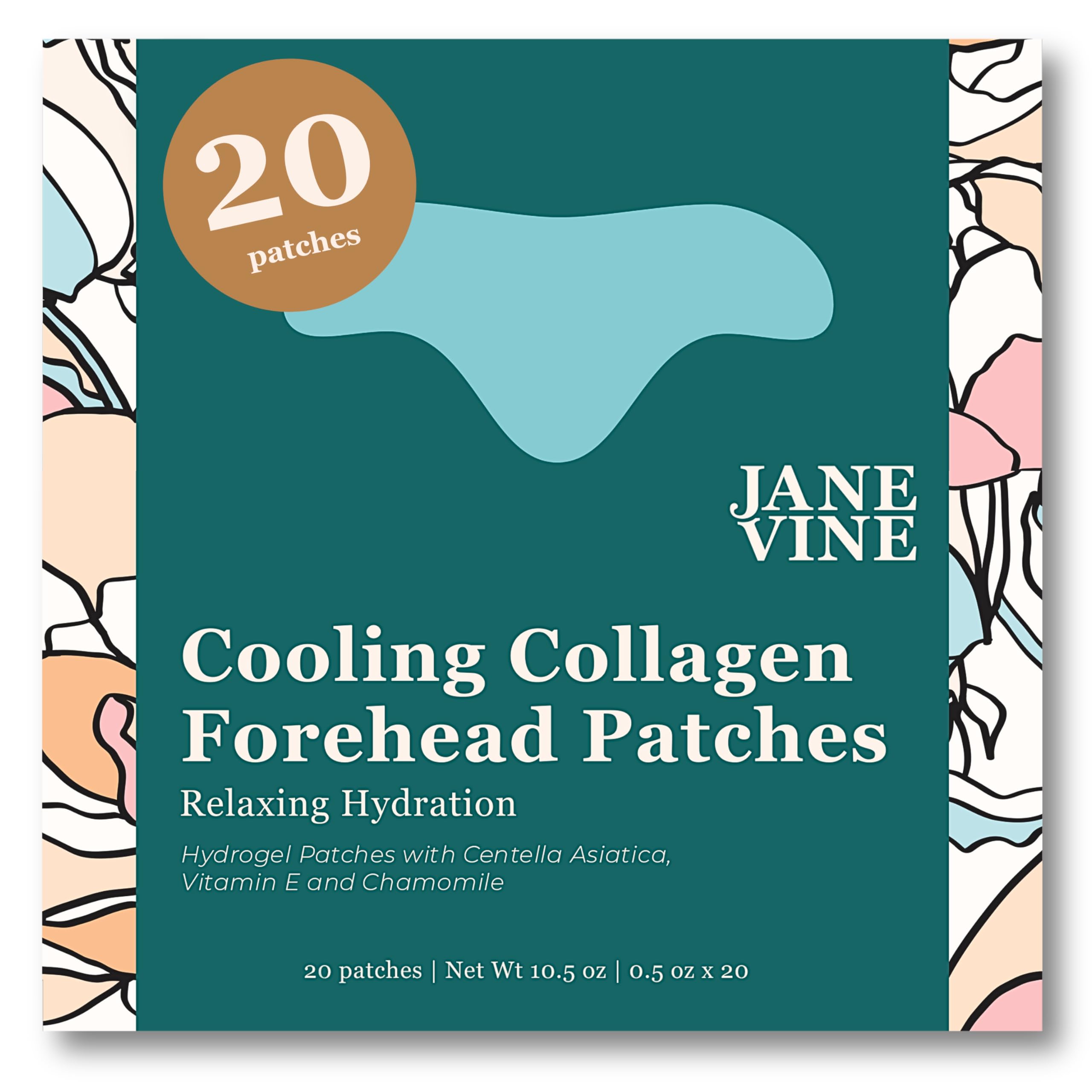JANE VINE Cooling Collagen Wrinkle Patches box front view