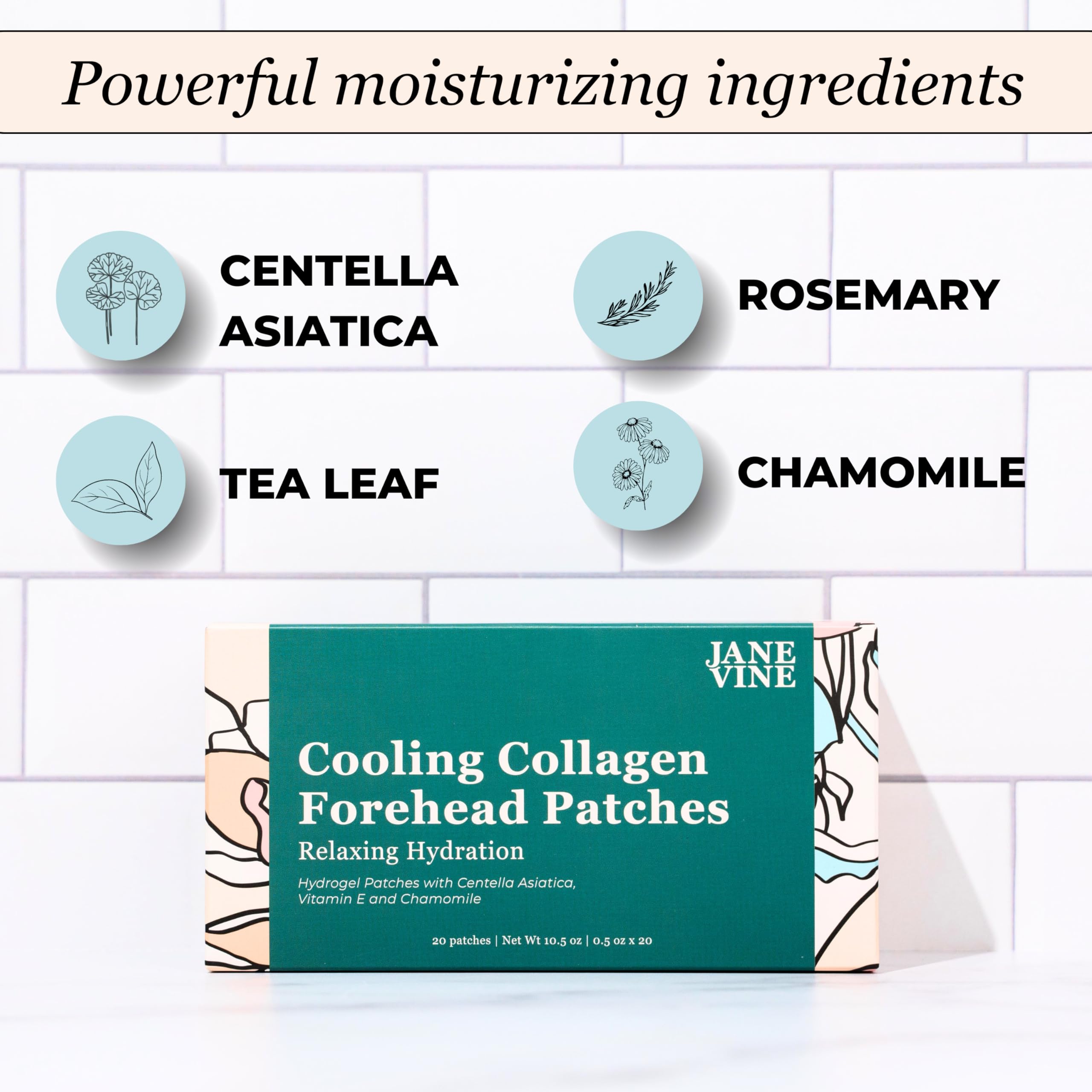JANE VINE Cooling Collagen Wrinkle Patches box side view