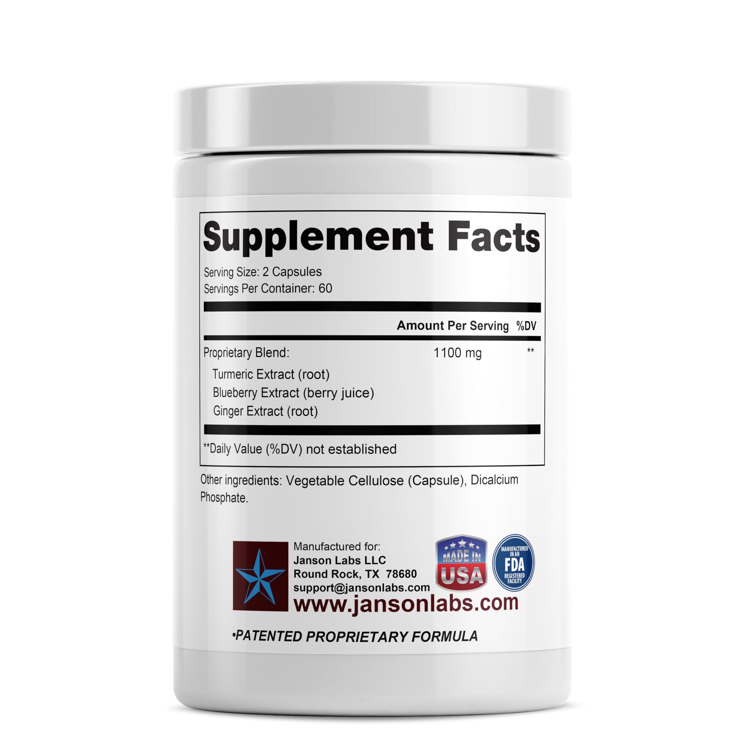 Janson Labs JL-7 Blended Vitamin & Mineral Supplement bottle with 30 capsules