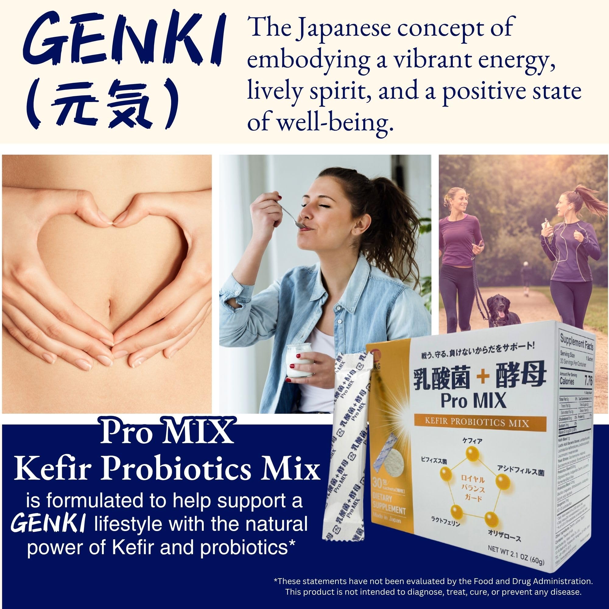 Japan f Labo Pro MIX Probiotic Supplement sachet being mixed into a smoothie