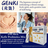 Japan f Labo Pro MIX Probiotic Supplement sachet being mixed into a smoothie