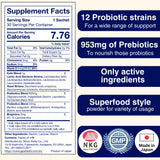 Japan f Labo Pro MIX Probiotic Supplement sachet with a glass of water