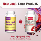 Jarrow Formulas Alpha Lipoic Sustain 300mg bottle side view