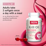 Jarrow Formulas Antarctic Krill Oil 1200mg softgels on a kitchen counter