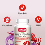 Jarrow Formulas Arginine-Citrulline Sustain Tablets close-up of tablets