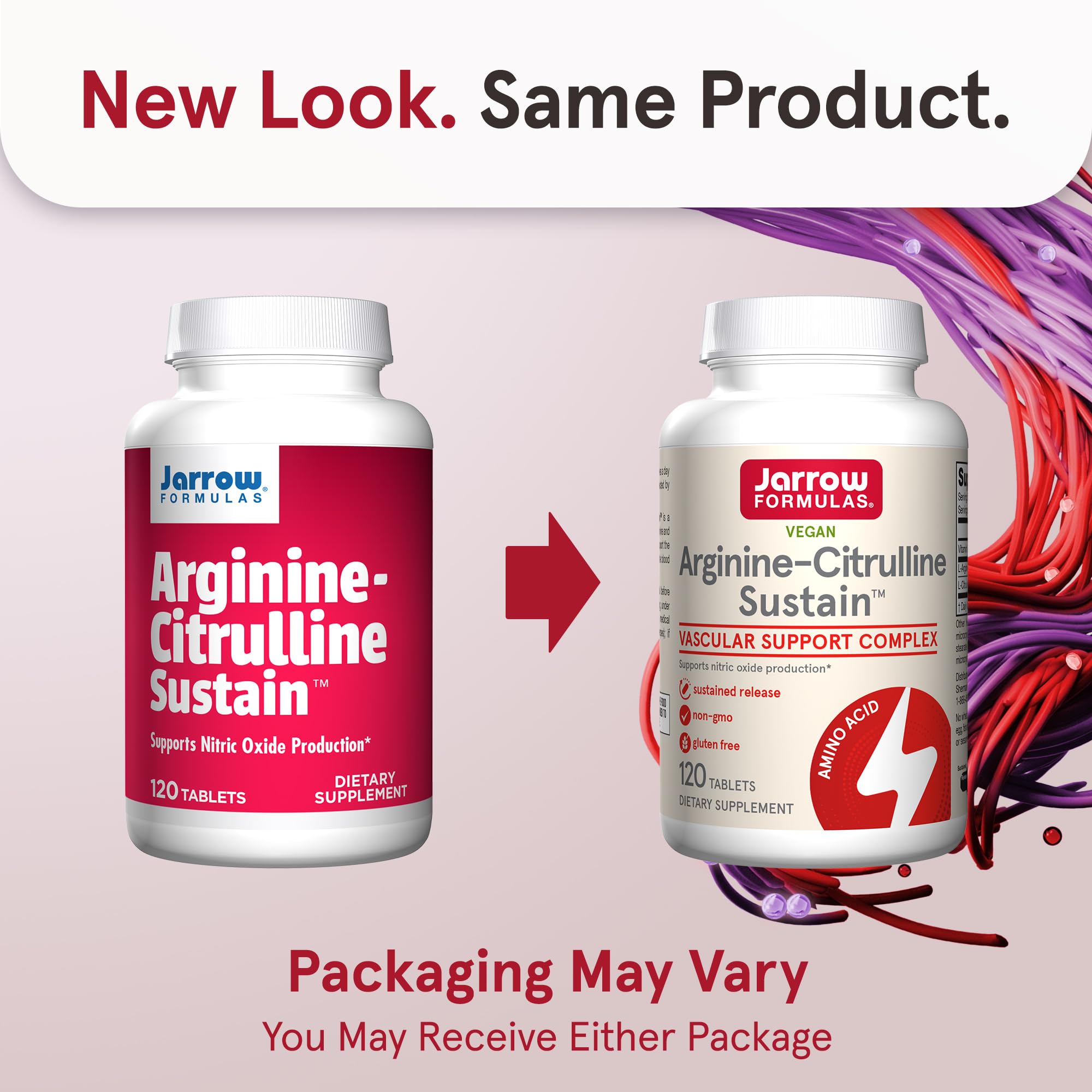 Jarrow Formulas Arginine-Citrulline Sustain Tablets side view