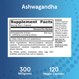 Jarrow Formulas Ashwagandha 300mg Capsules with a glass of water