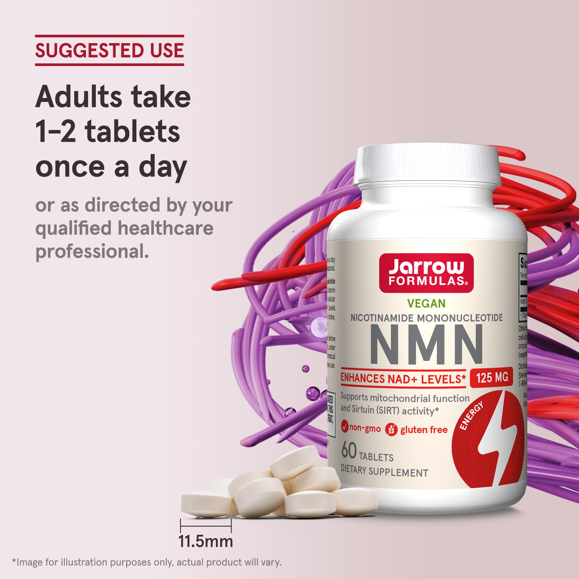 Jarrow Formulas B-Complex Nicotinamide Mononucleotide 41g with a measuring spoon