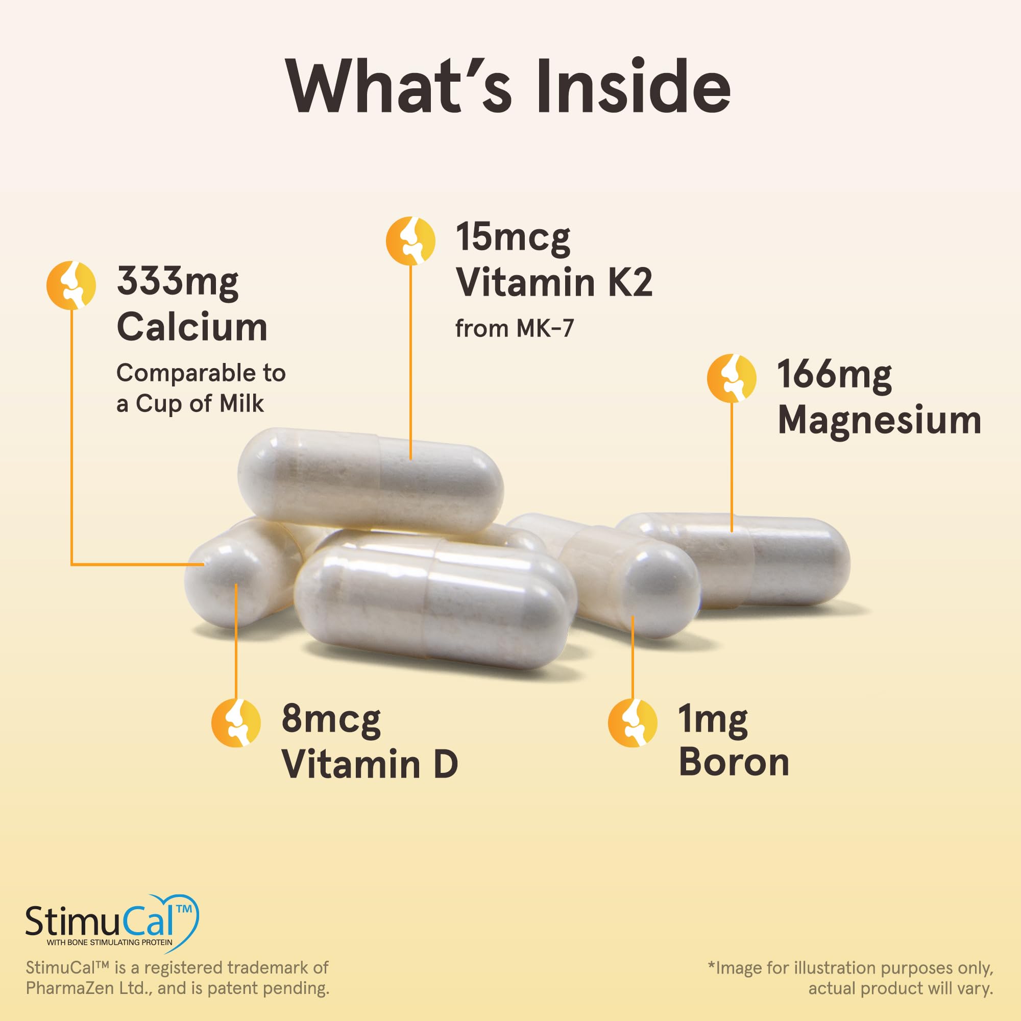 Jarrow Formulas BoneUp Calcium Supplement 240 capsules side view