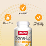 Jarrow Formulas BoneUp Calcium Supplement 240 capsules with dosage instructions