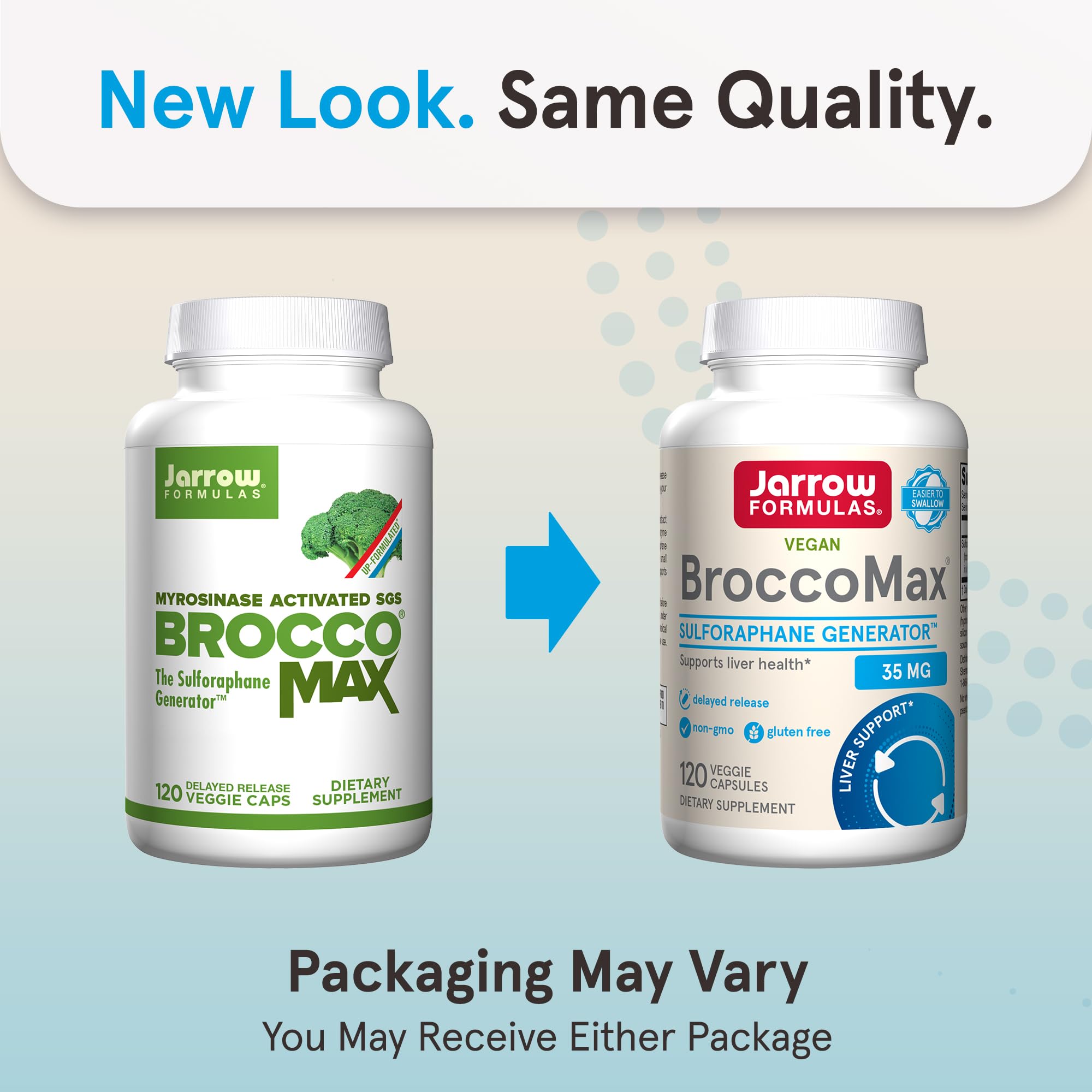 Jarrow Formulas BroccoMax 120 count bottle side view