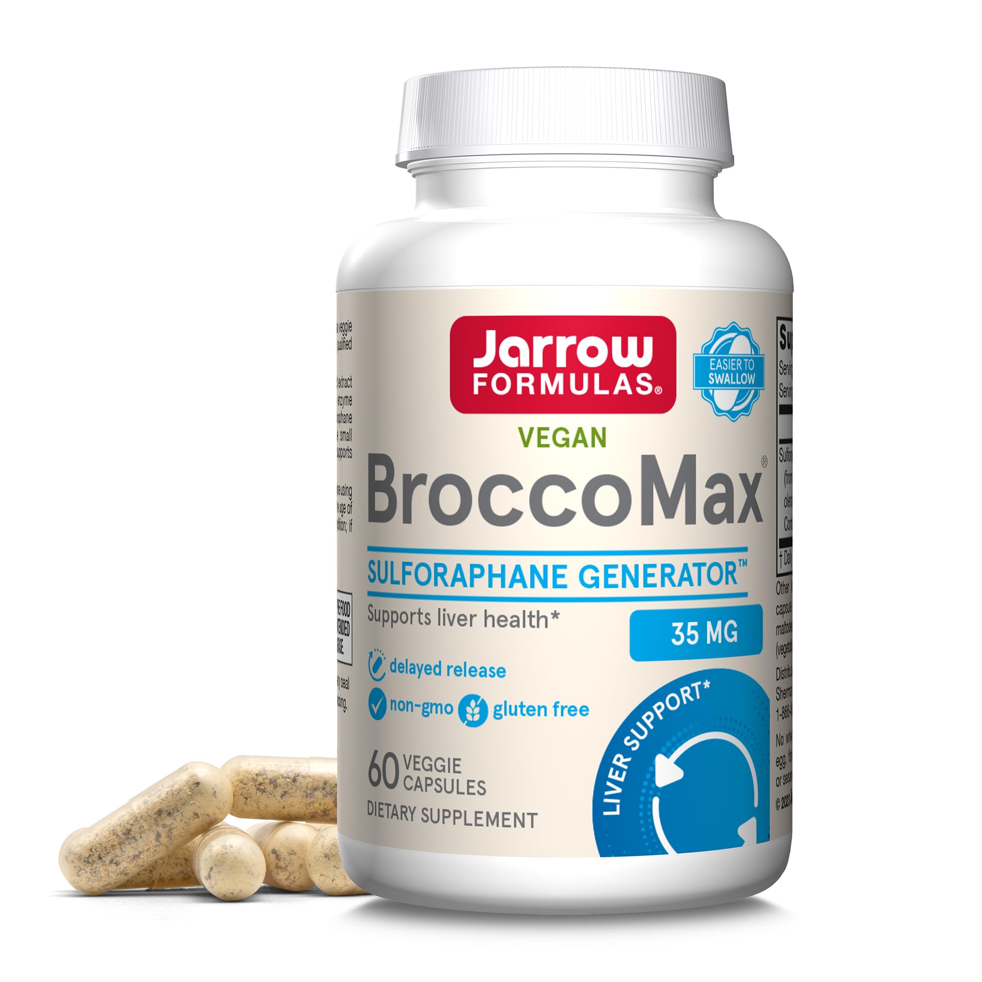 Jarrow Formulas BroccoMax Sulforaphane Generator 35 mg Capsules front view