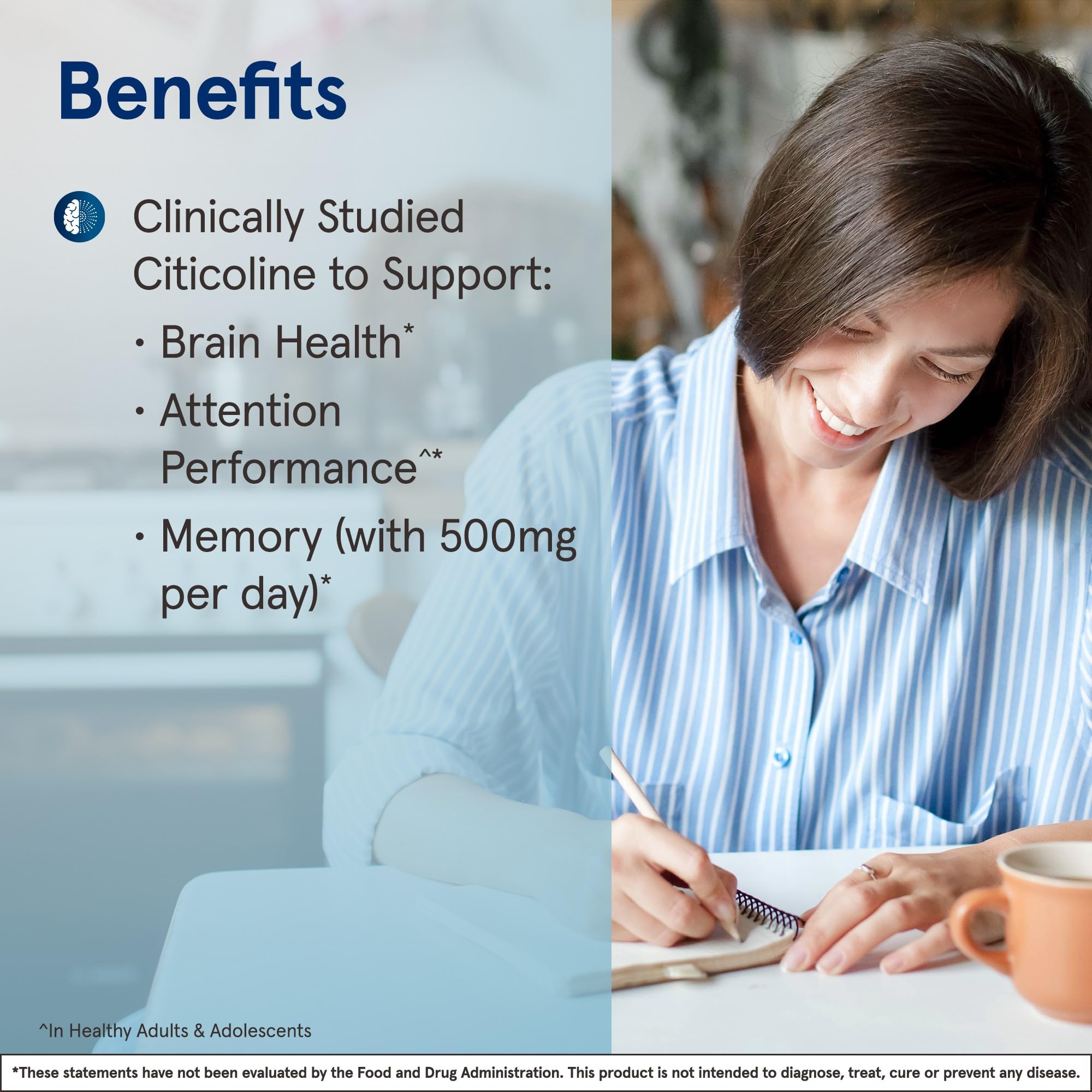 Jarrow Formulas Citicoline CDP Choline 250 mg Capsules ingredients list