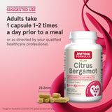 Jarrow Formulas Citrus Bergamot Supplement 500mg on a wooden table