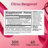 Jarrow Formulas Citrus Bergamot Supplement 500mg with a measuring spoon