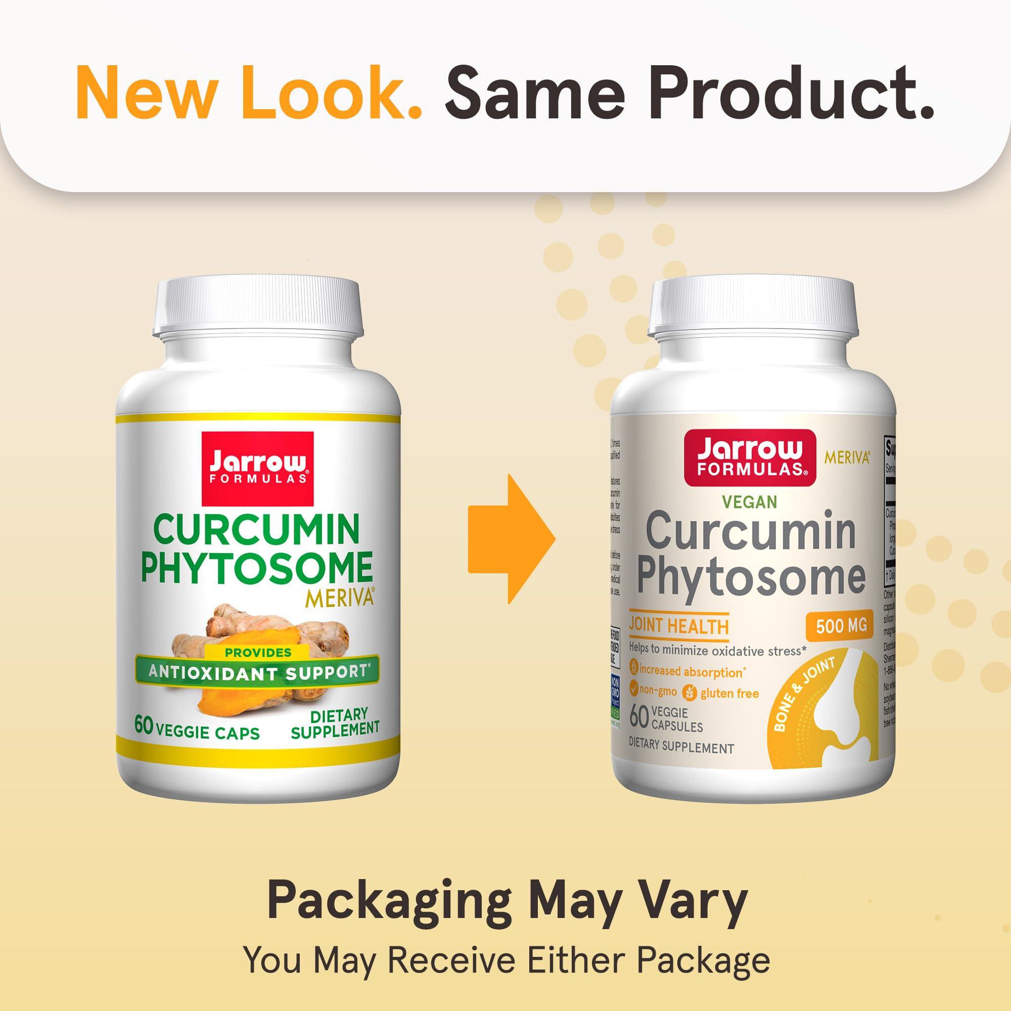 Jarrow Formulas Curcumin Phytosome 500mg supplement side view