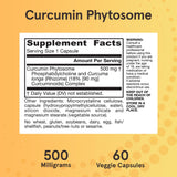 Jarrow Formulas Curcumin Phytosome 500mg supplement with measuring spoon