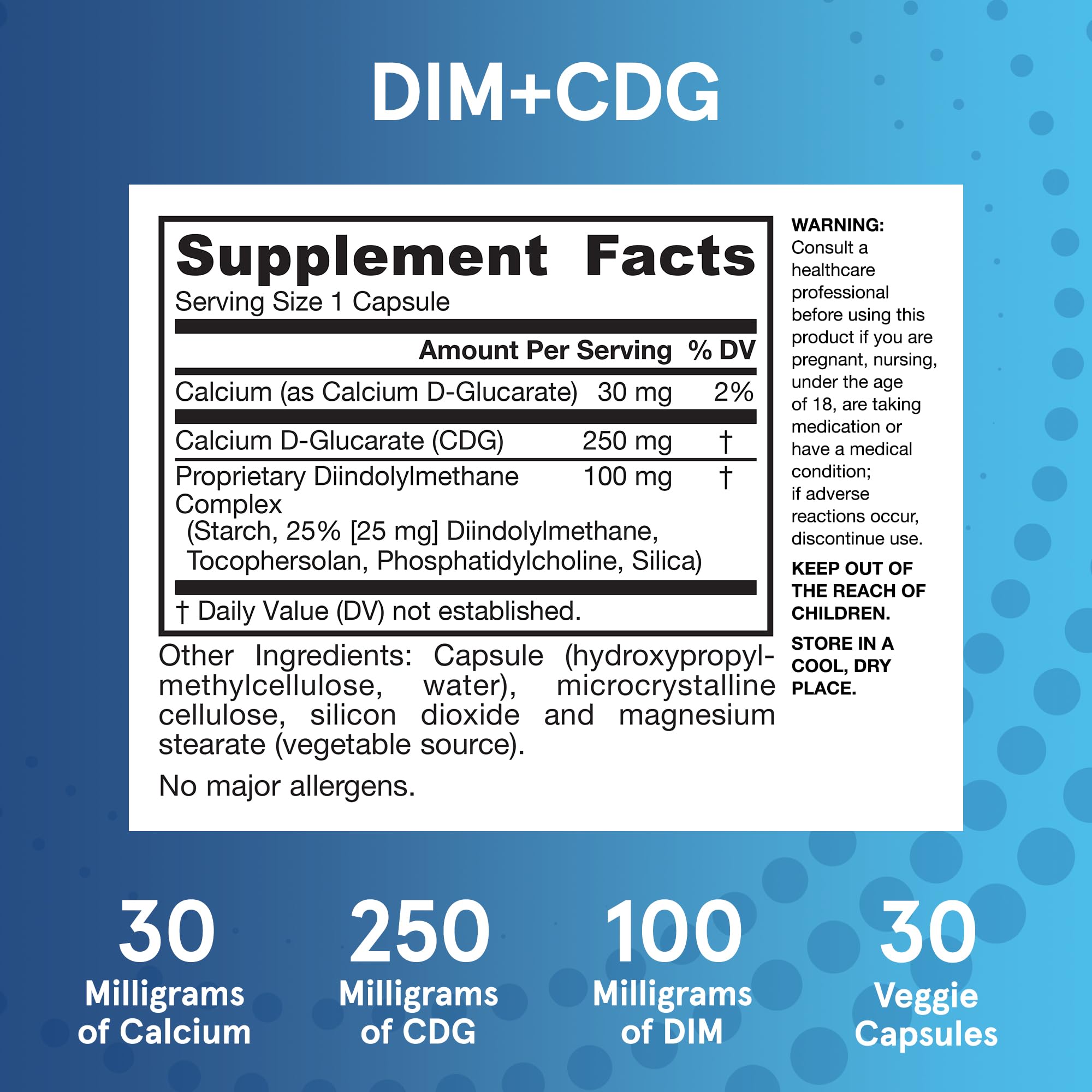 Jarrow Formulas DIM Plus CDG Supplement bottle close-up