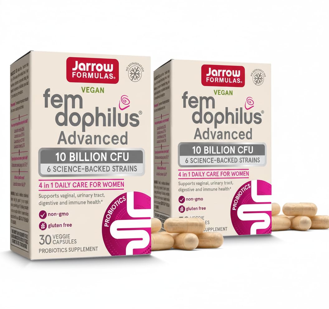 Jarrow Formulas Fem-Dophilus Advanced Probiotics 30 Veggie Capsules front view
