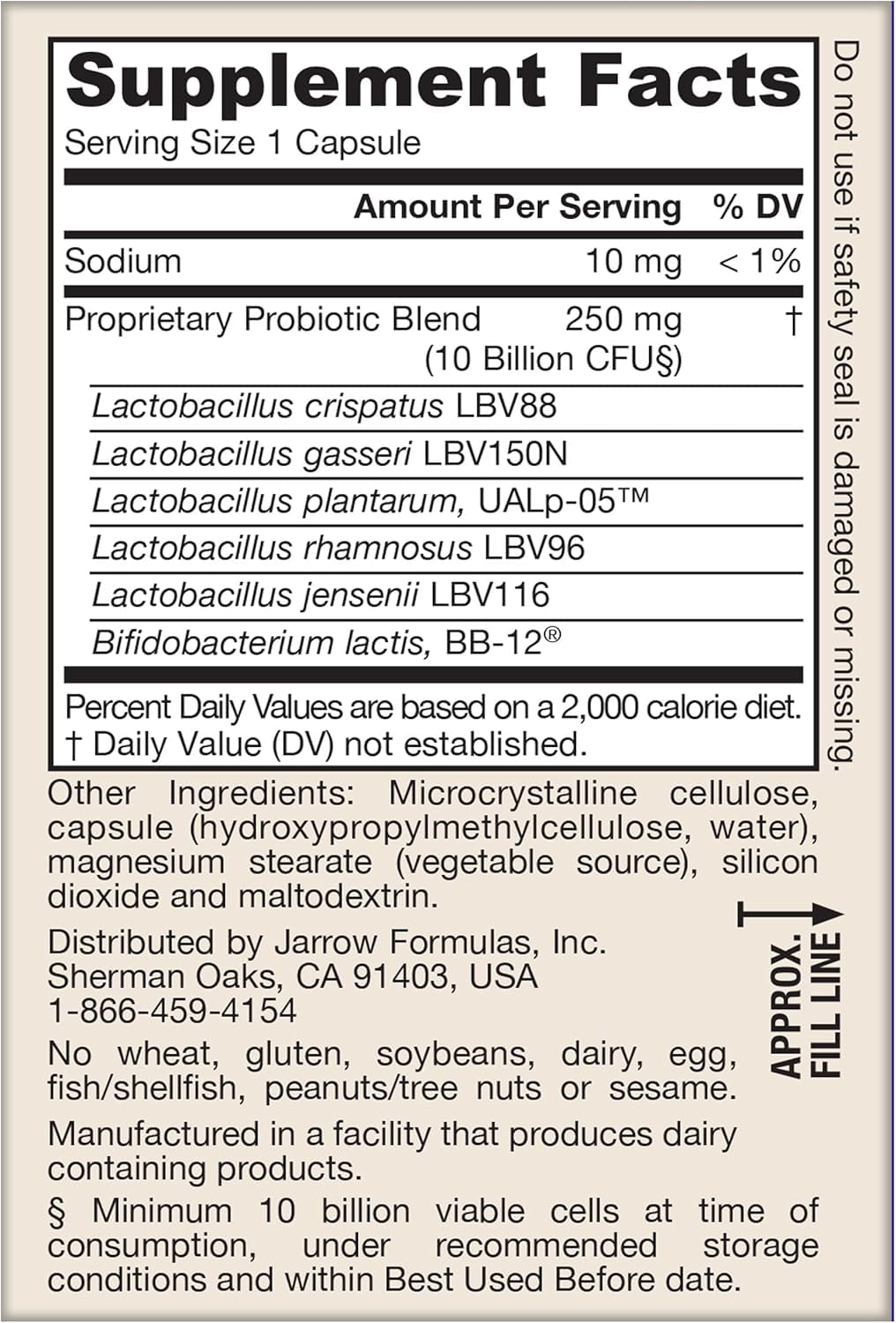 Jarrow Formulas Fem-Dophilus Advanced Probiotics bottle with natural background