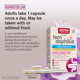 Jarrow Formulas Fem-Dophilus Probiotics 30 Capsules on a wooden table
