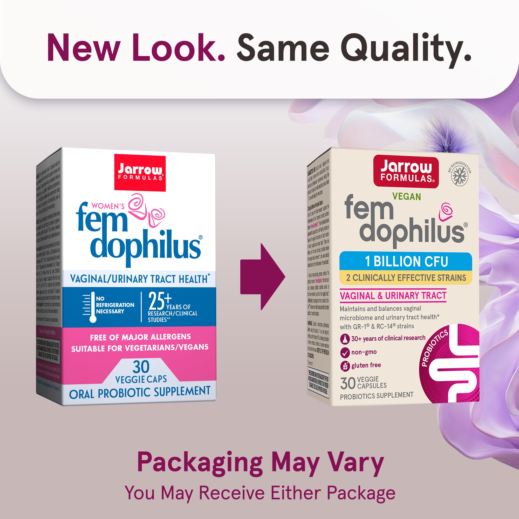 Jarrow Formulas Fem-Dophilus Probiotics 30 Capsules side view