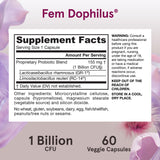 Jarrow Formulas Fem-Dophilus Probiotics 50g back view