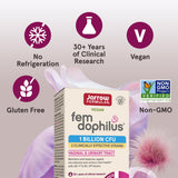 Jarrow Formulas Fem-Dophilus Probiotics 50g ingredients list