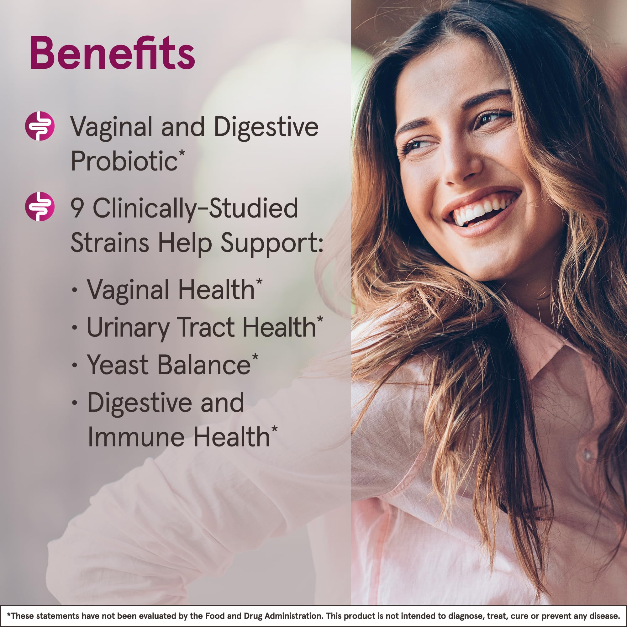 Jarrow Formulas Fem-Dophilus Ultra Probiotics capsule bottle side view