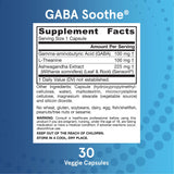Jarrow Formulas GABA Soothe bottle with a glass of water