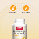 Jarrow Formulas Glucosamine + Chondroitin 331g capsules in hand