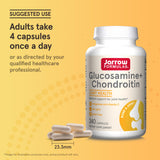 Jarrow Formulas Glucosamine + Chondroitin 331g capsules on a table