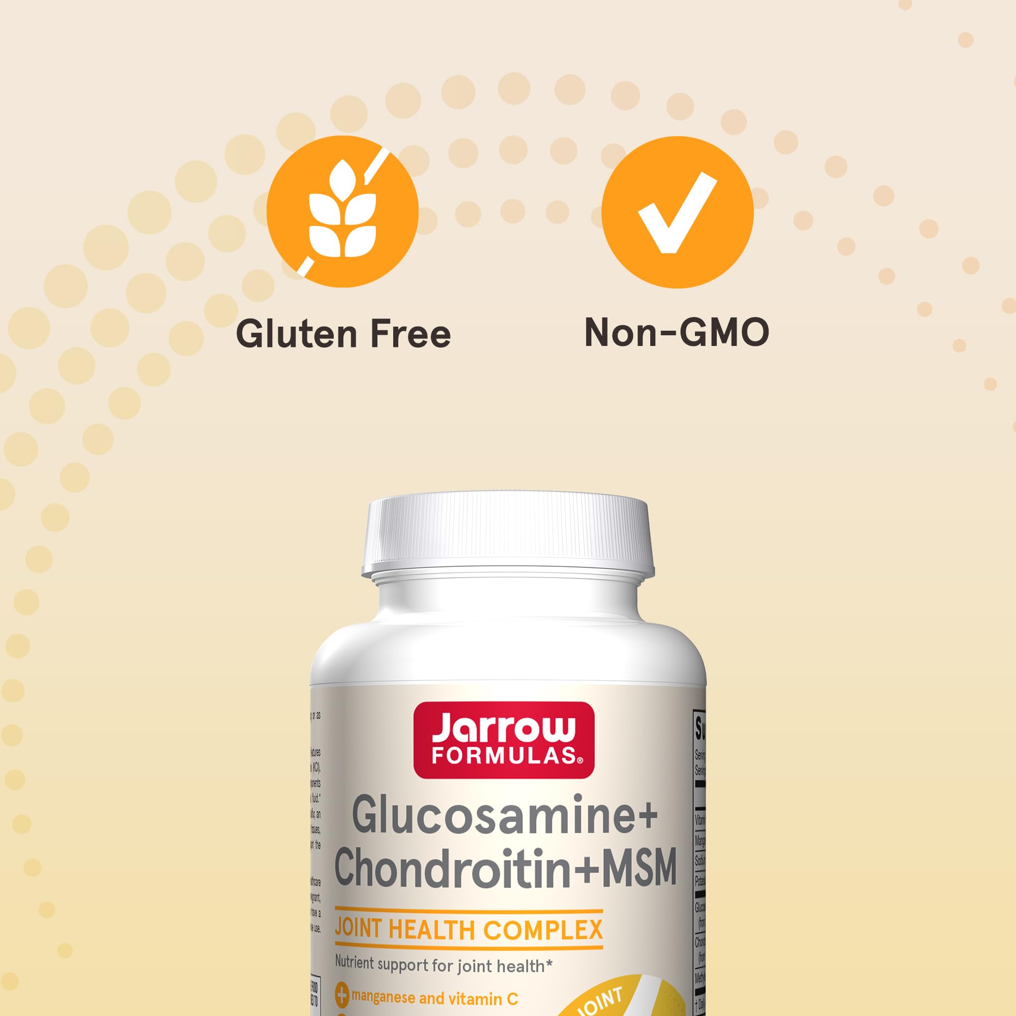 Jarrow Formulas Glucosamine + Chondroitin + MSM supplement capsules