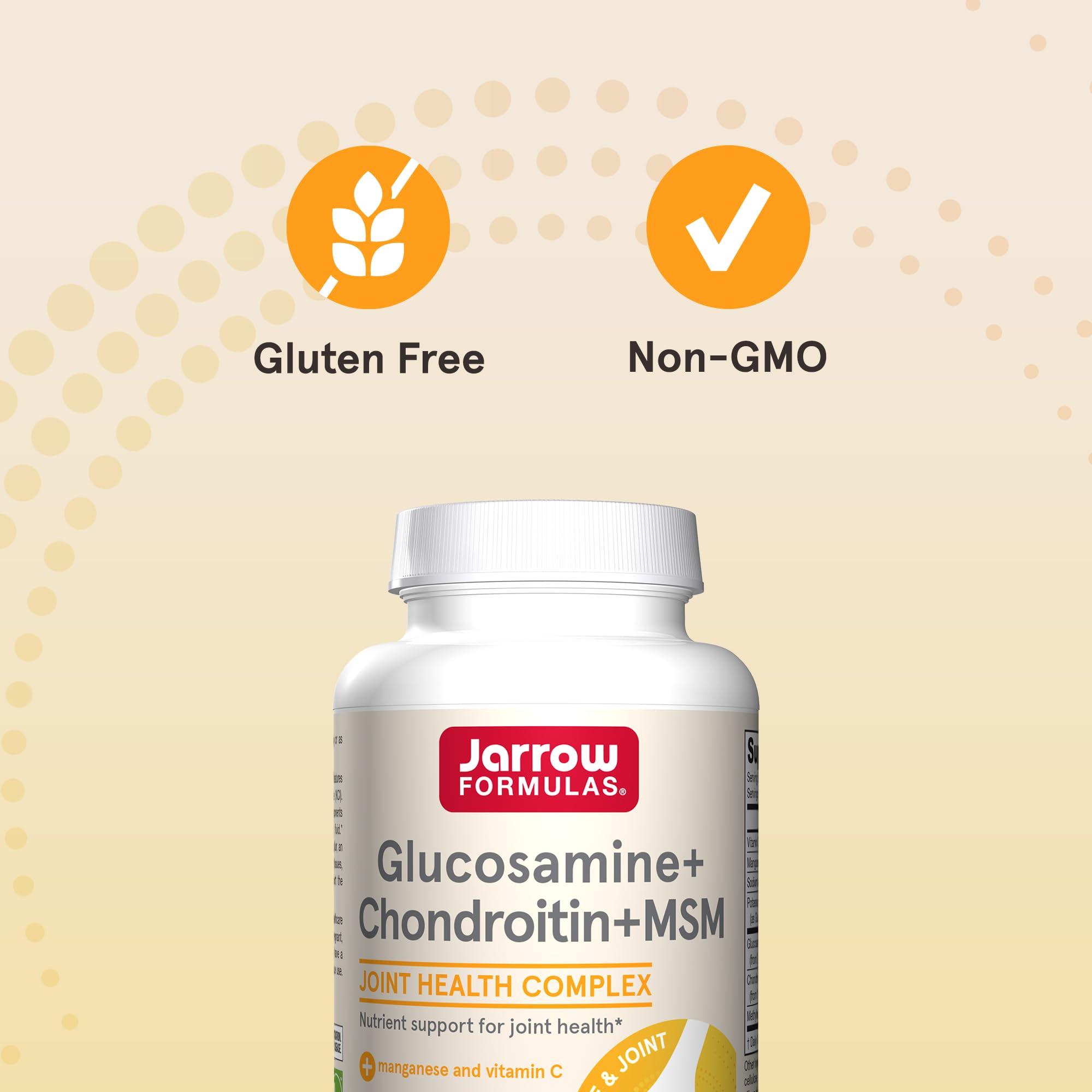 Jarrow Formulas Glucosamine Chondroitin MSM supplement packaging