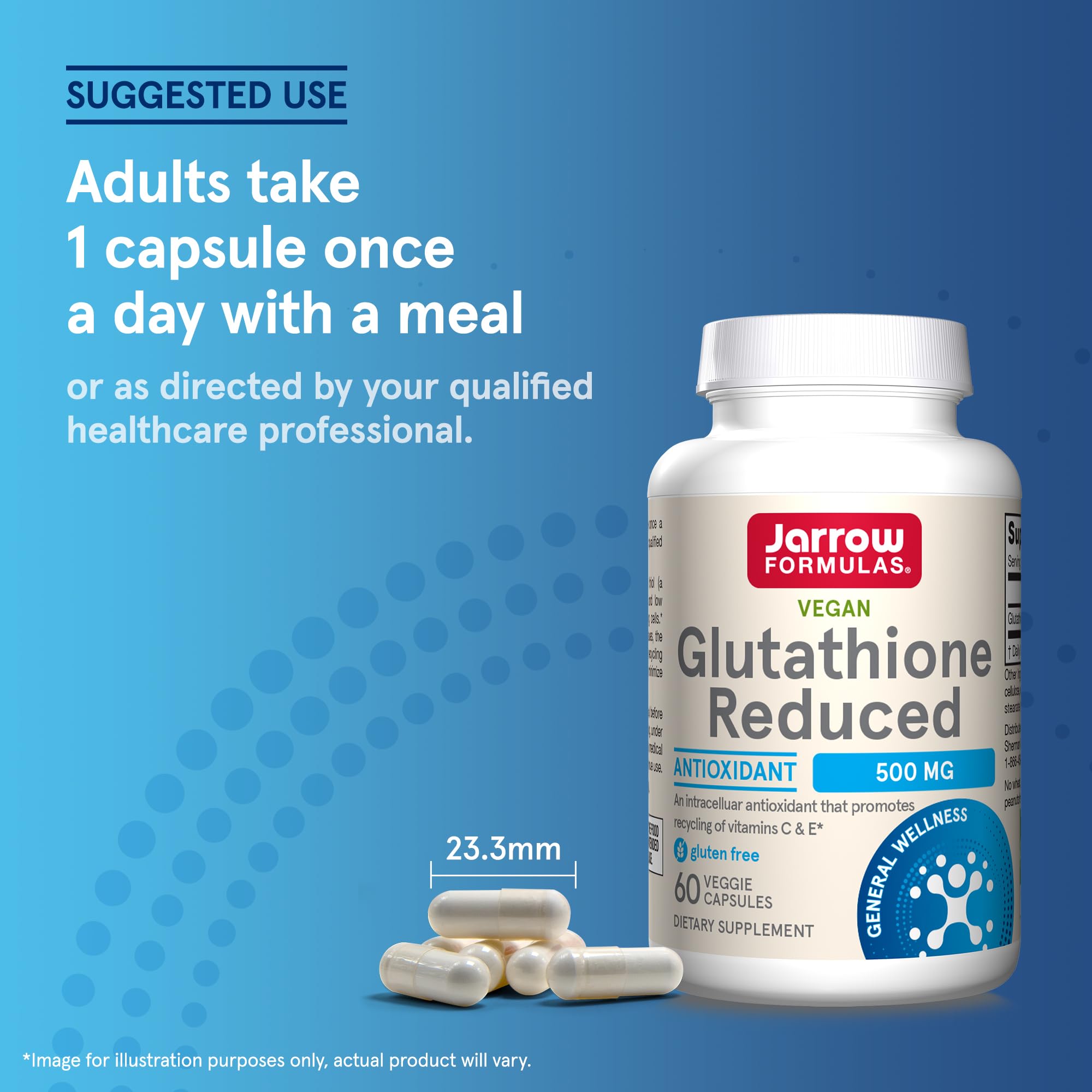 Jarrow Formulas Glutathione Reduced Capsules 500mg opened bottle