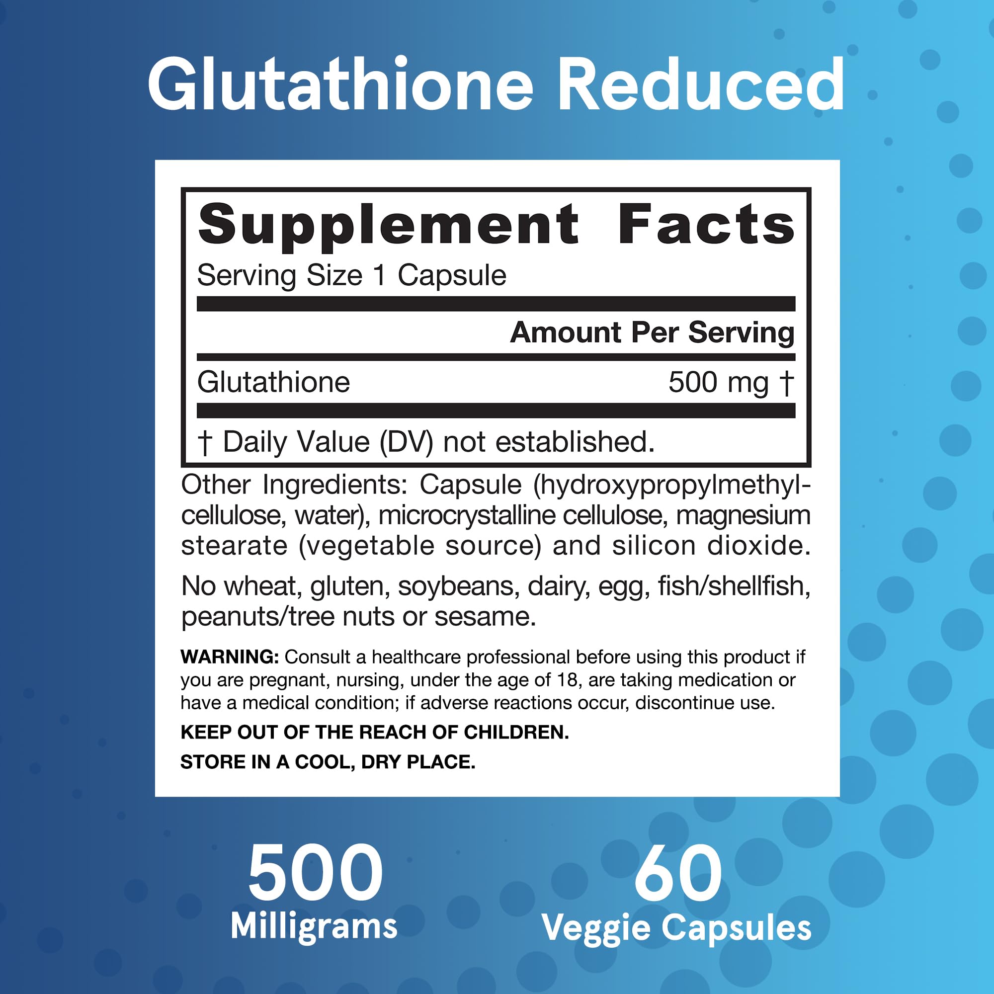Jarrow Formulas Glutathione Reduced Capsules 500mg with a measuring spoon