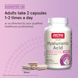 Jarrow Formulas Hyaluronic Acid supplement on a wooden table