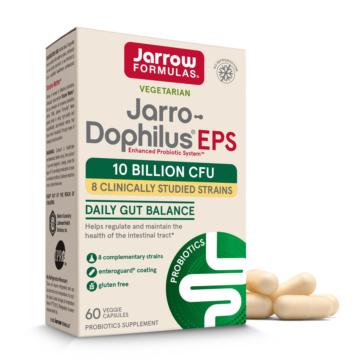 Jarrow Formulas Jarro-Dophilus EPS Probiotic Capsules bottle front view