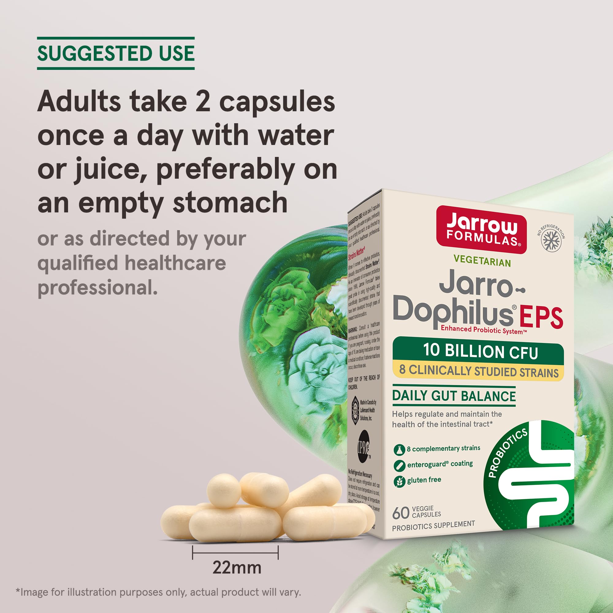 Jarrow Formulas Jarro-Dophilus EPS Probiotic Capsules in a kitchen setting